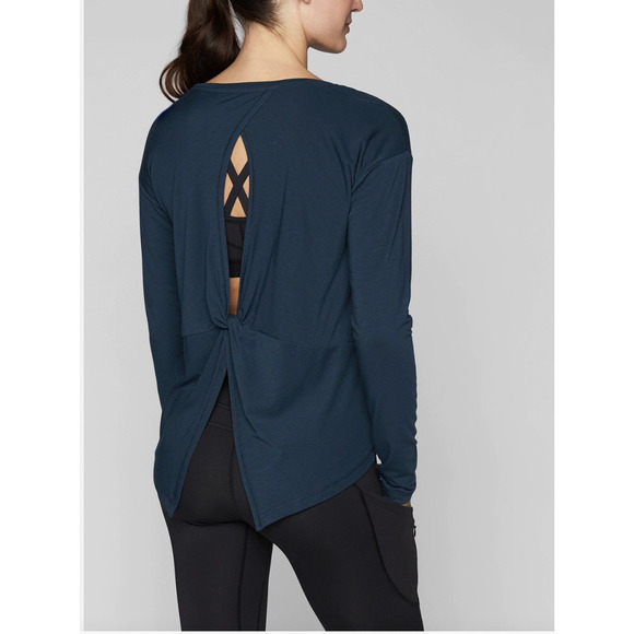 Athleta Tops - Athleta Essence Twist Long Sleeve, Constellation Blue